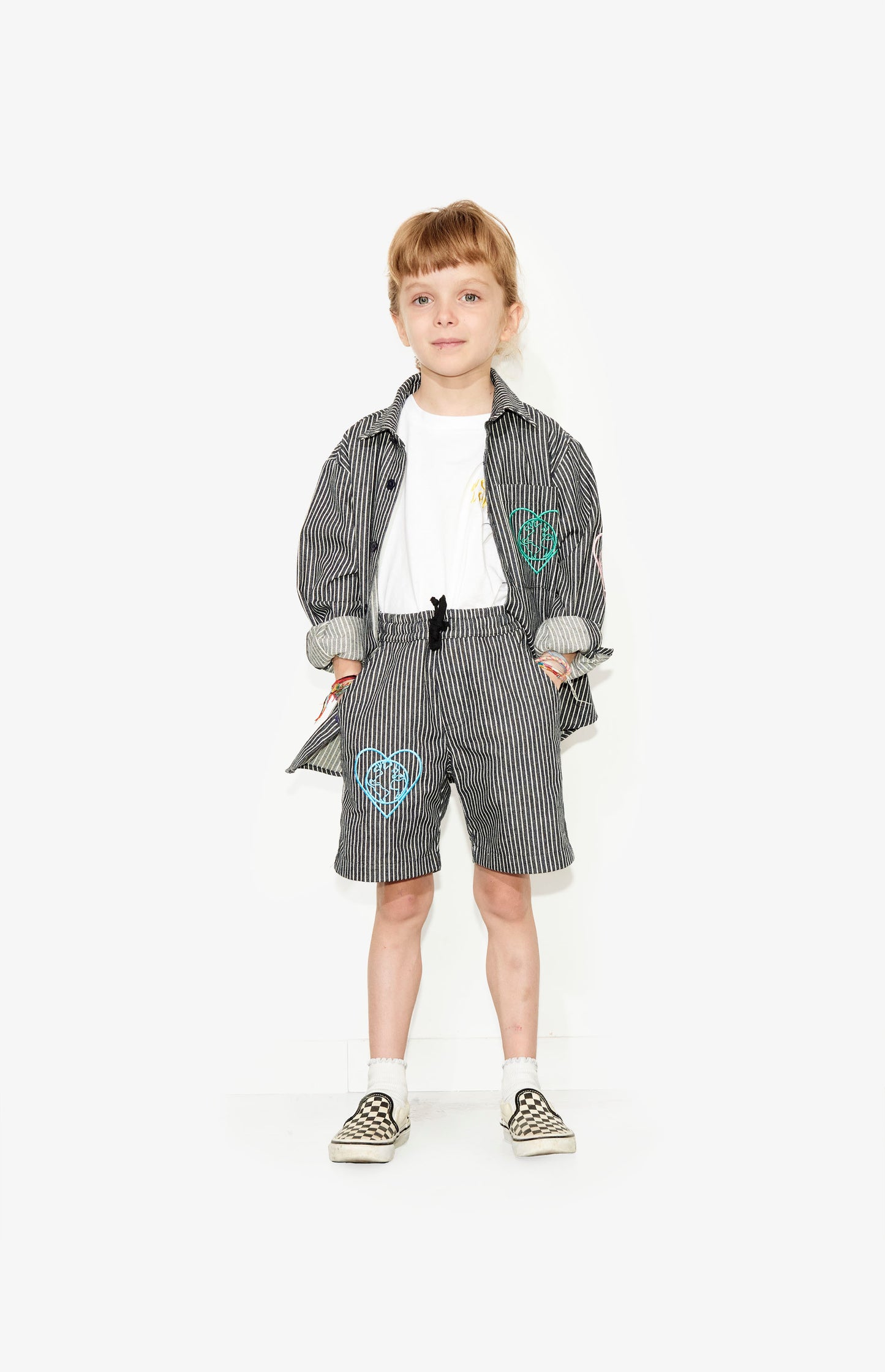 Veste rayée "Coeur Planète" pour enfants