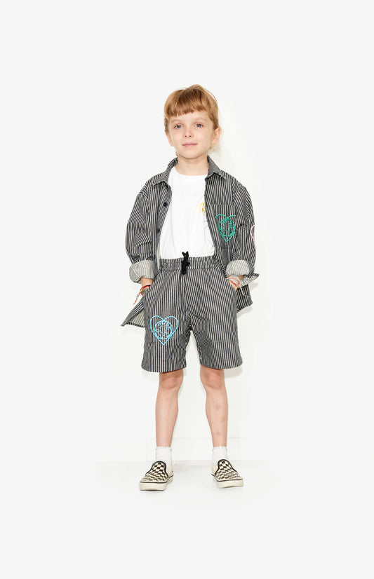 Veste rayée "Coeur Planète" pour enfants