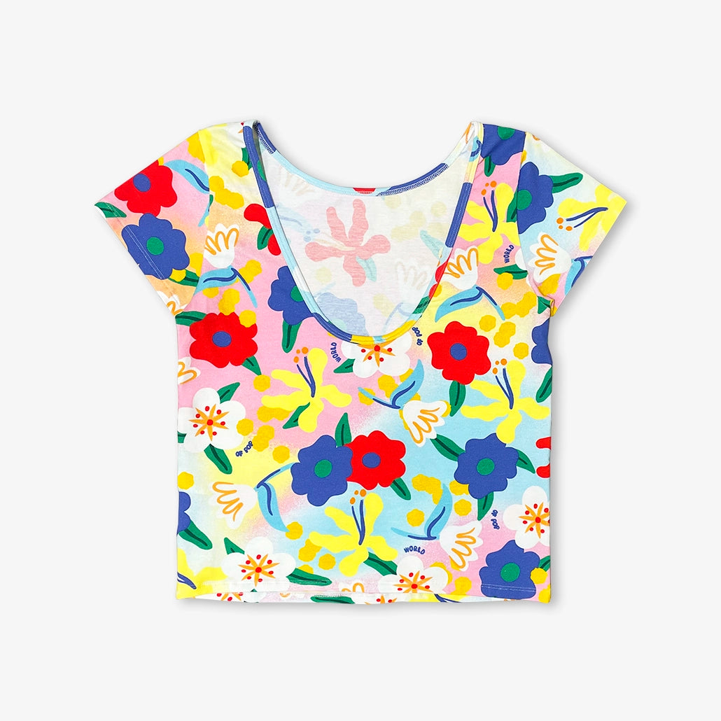 T-shirt "Flower Power" en coton bio pour adultes