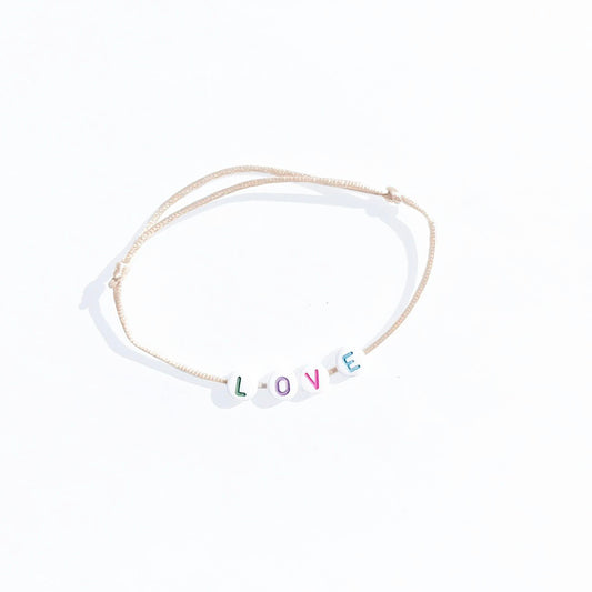 Bracelet Love Ecrit Champagne - Atelier Marpo