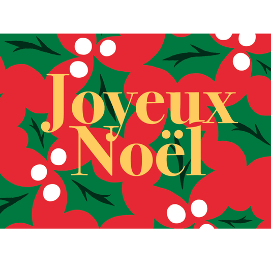 Carte postale Noël houx - W.O.P World Of Pop