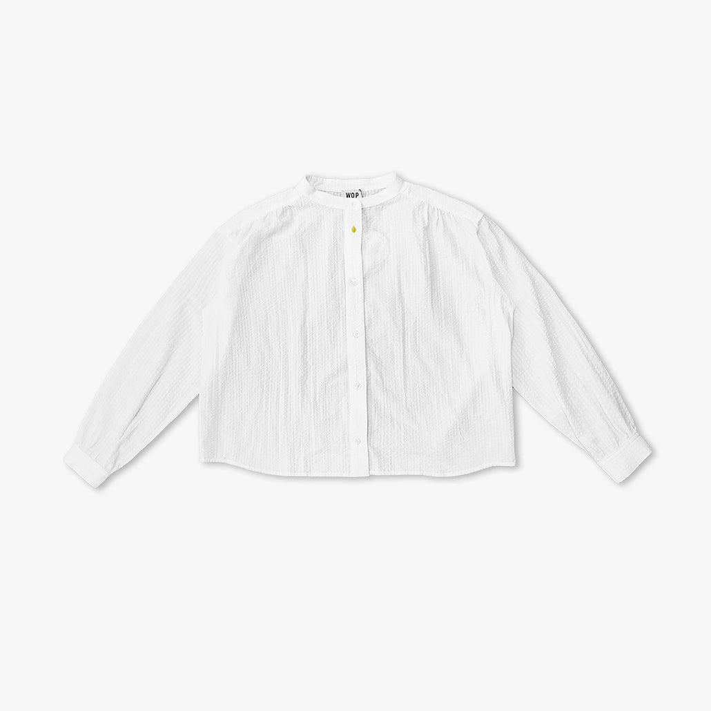 Chemise en seersucker blanche ou rose pour adultes