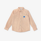 Chemise jaune et beige en velours côtelé "W.O.P" pour adultes
