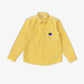 Chemise jaune et beige en velours côtelé "W.O.P" pour adultes
