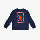 Sweatshirt devant dos bleu "Food Lovers" pour adultes en coton bio