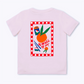 T-shirt devant dos rose "Food Lovers" en coton bio pour adultes