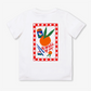T-shirt blanc devant dos "Food Lovers" en coton bio pour enfants