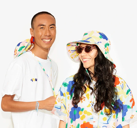 Bob à imprimé "Flower Power" adulte