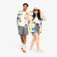 Chemise manche courte "Flower Power" pour adultes