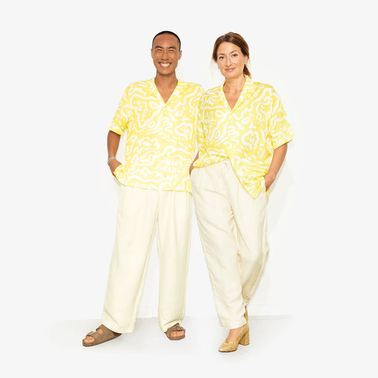 Chemise jaune "World Lover" pour adultes