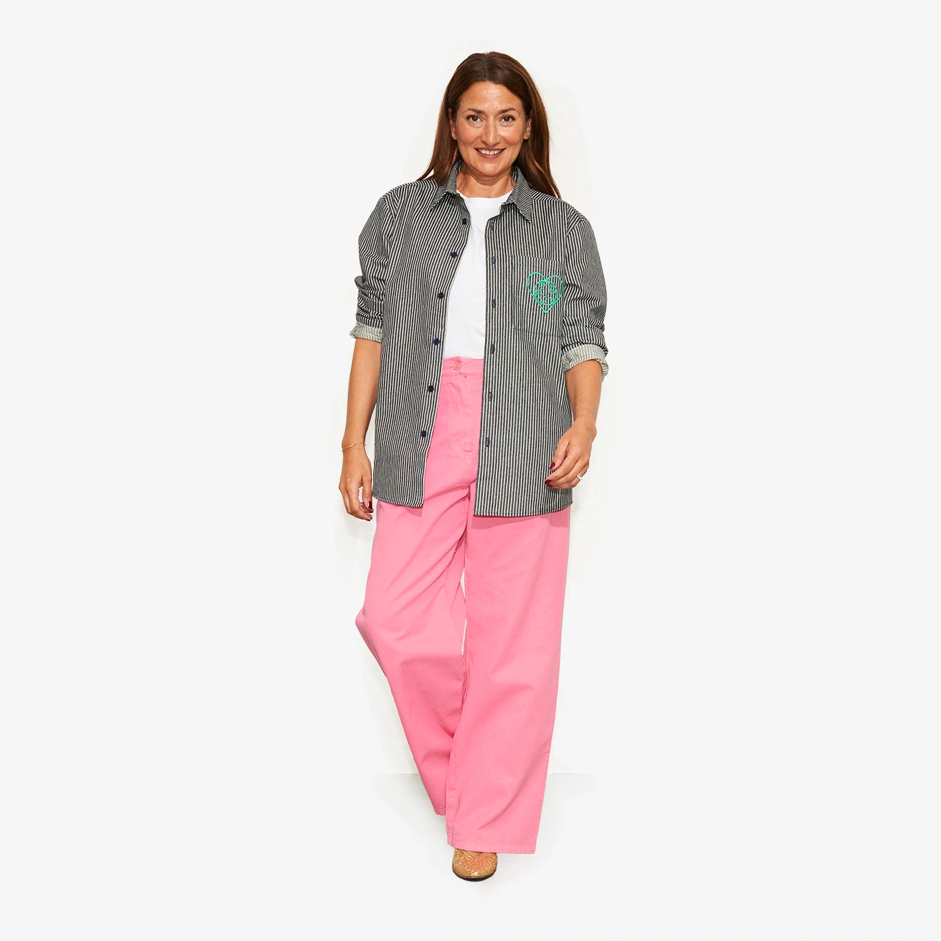 Pantalon rose en coton bio "W.O.P" pour adultes