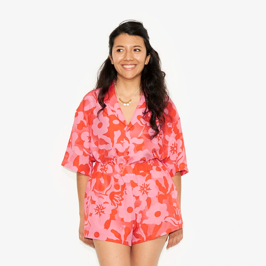 Short "Flower Power" pour adultes