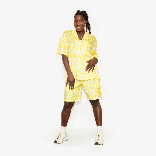 Short jaune "World Lover" pour adultes