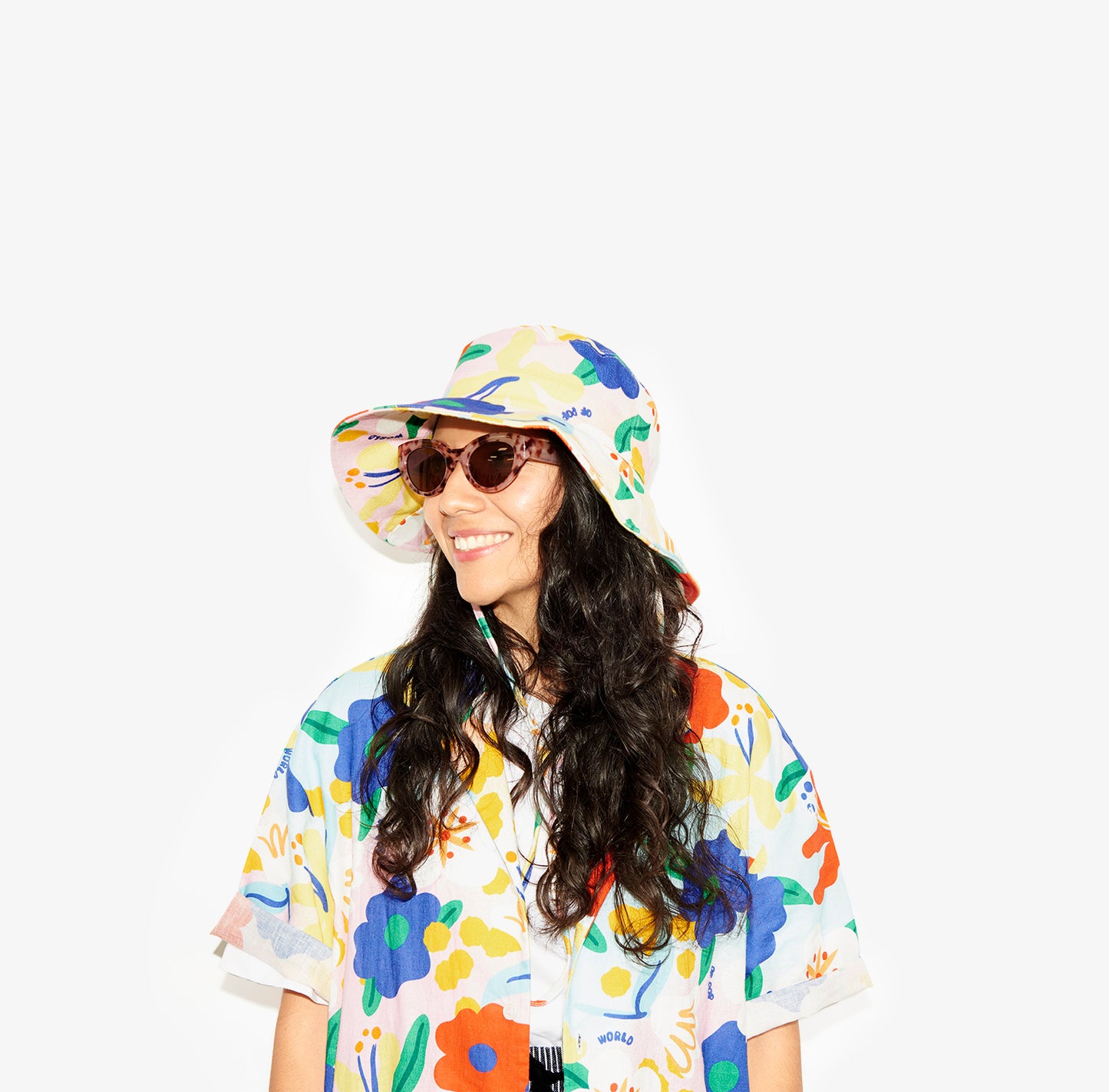 Bob à imprimé "Flower Power" adulte