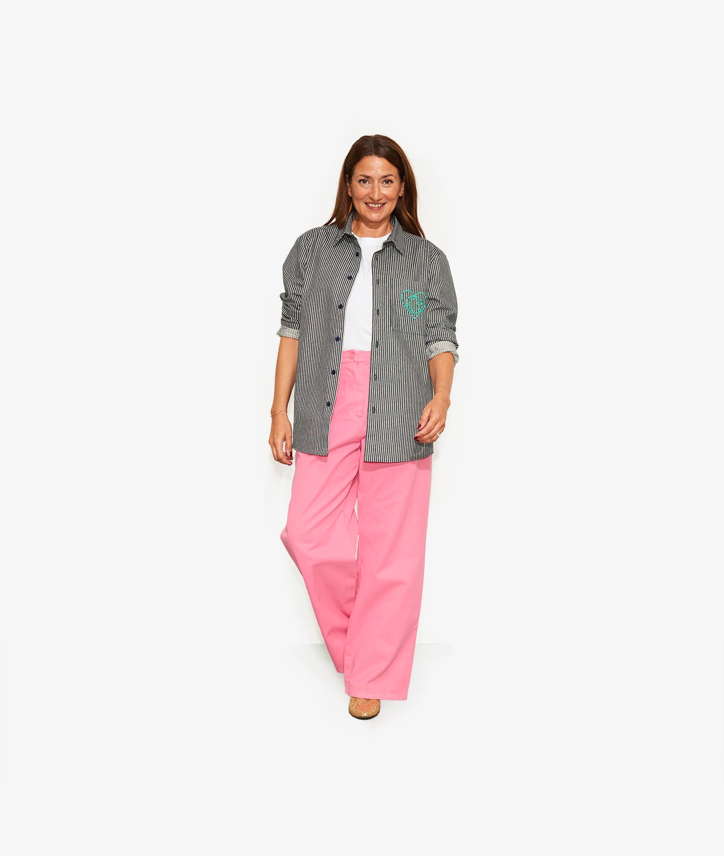 Chemise Rayée "Coeur Planète" pour adultes