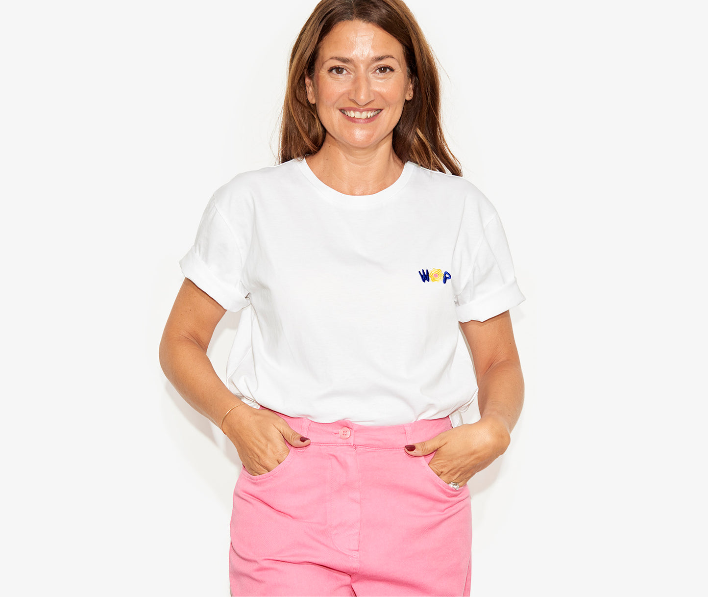 T-shirt devant dos "Flower Power" en coton bio pour adultes