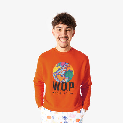 Sweatshirt grenadine brodé Planète en Coton