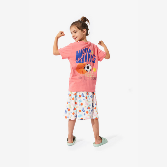 T-shirt placé devant-dos Olympic pour Enfants