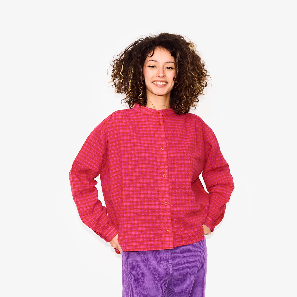 Blouse petits carreaux pour adultes