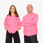 Chemise rose ample en velours côtelé pour adultes
