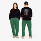 Pantalon vert coupe droite pour adultes