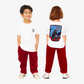 T-shirt blanc devant/dos "Panthère" pour enfants