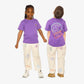 Tee-shirt violet devant/dos "Planète" pour enfants