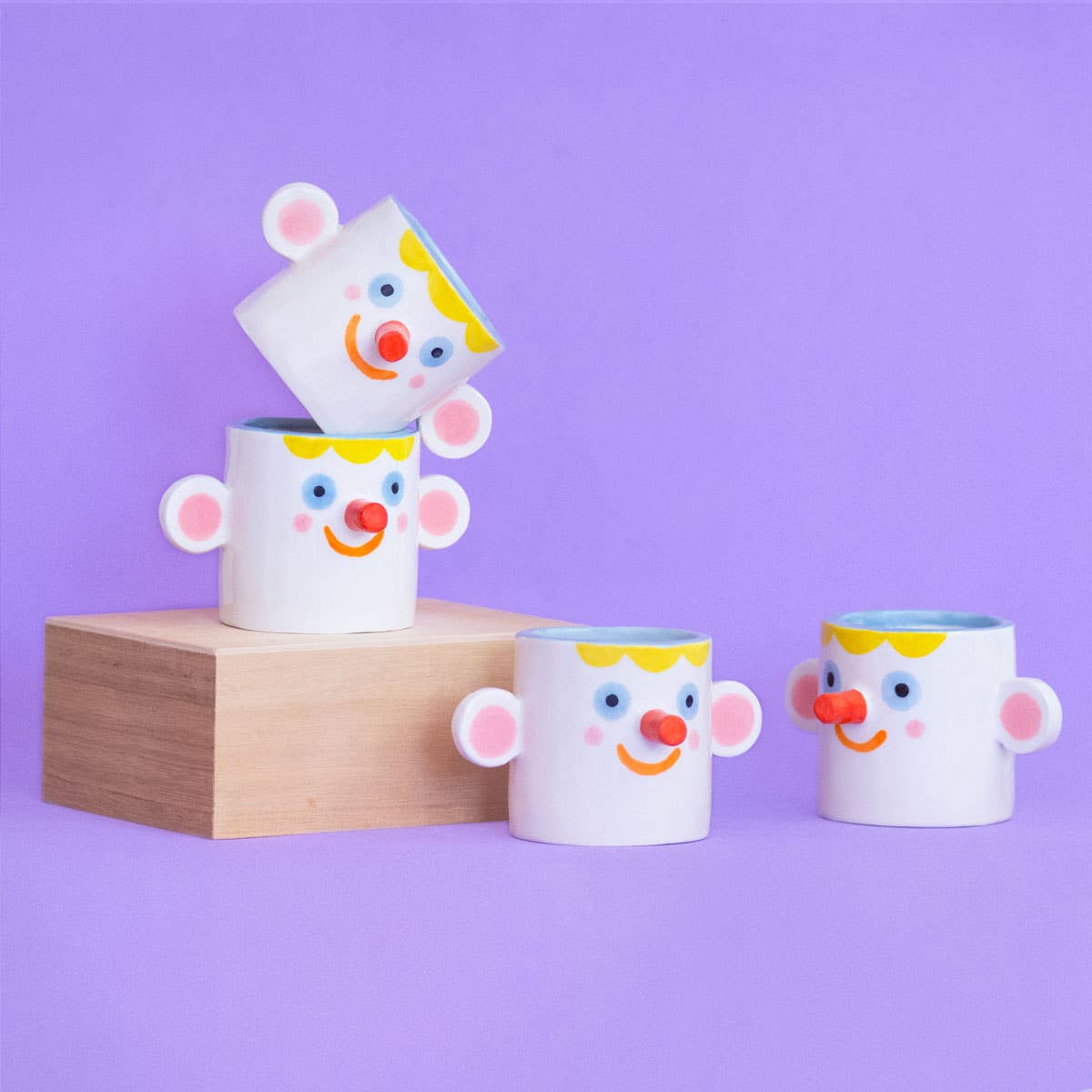 Happy Face/Petit pot en céramique