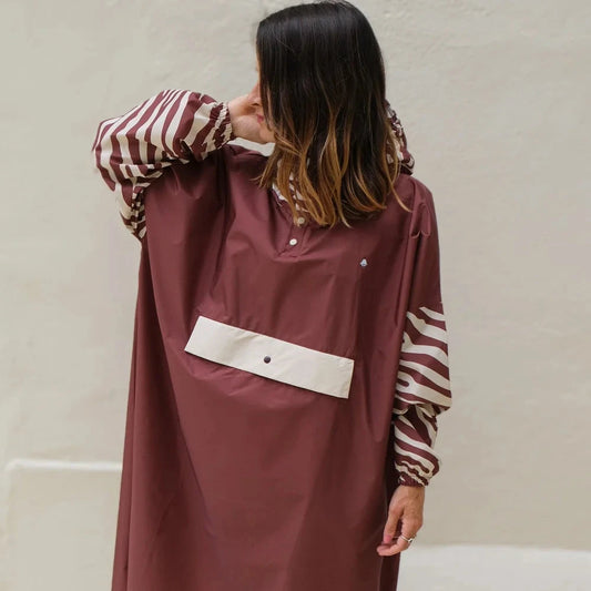 Poncho de pluie long Chocolate Zebra Adulte - Poule Party
