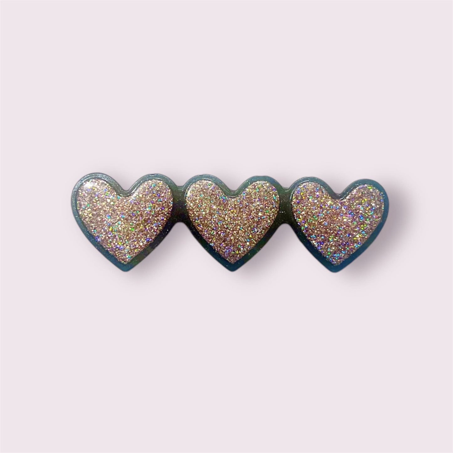 Barrettes Triple coeur à paillette - Seshat