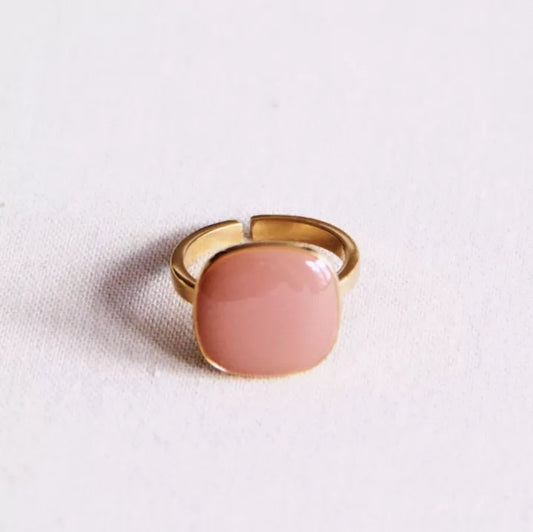 Bague avec pierre rose - Bazou