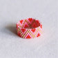 Bague tissage Zigzag - Rouge / Rose - Bazou