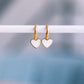 Boucles d'oreilles créoles cœurs blancs - Bazou
