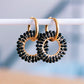 Boucles d'oreilles à facettes noires - Bazou