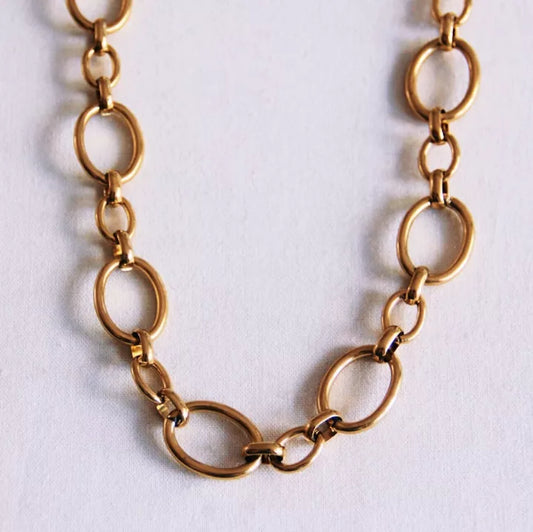 Collier grande chaîne à maillons ovales - Bazou