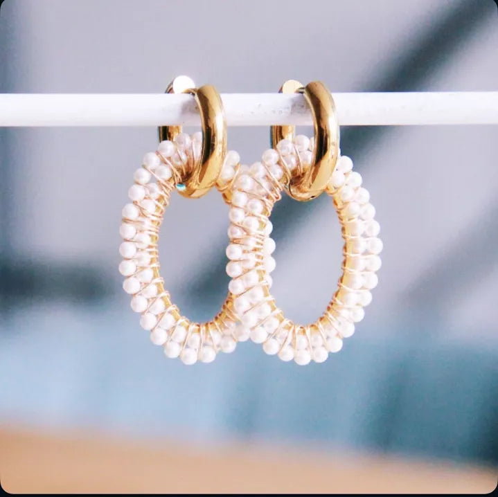 Boucles d'oreilles large Ovale à facettes - Bazou