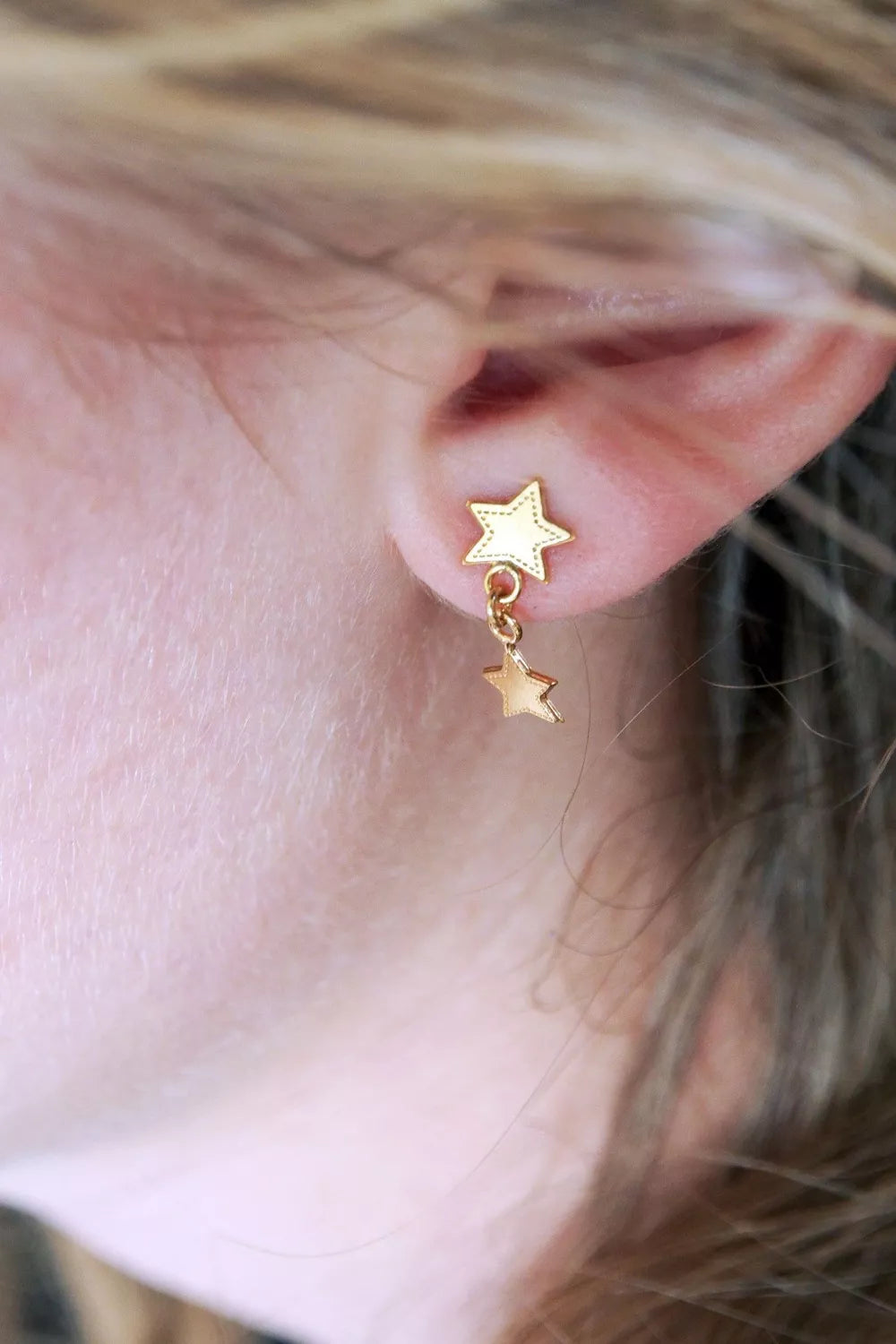 BIG Boucles d'oreilles Stars Double - Adorabili Paris