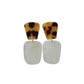 Boucles d'oreilles Martha Écaille/Blanc - Atelier Marpo