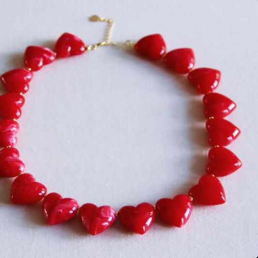 Collier de perles cœur XL - Bazou