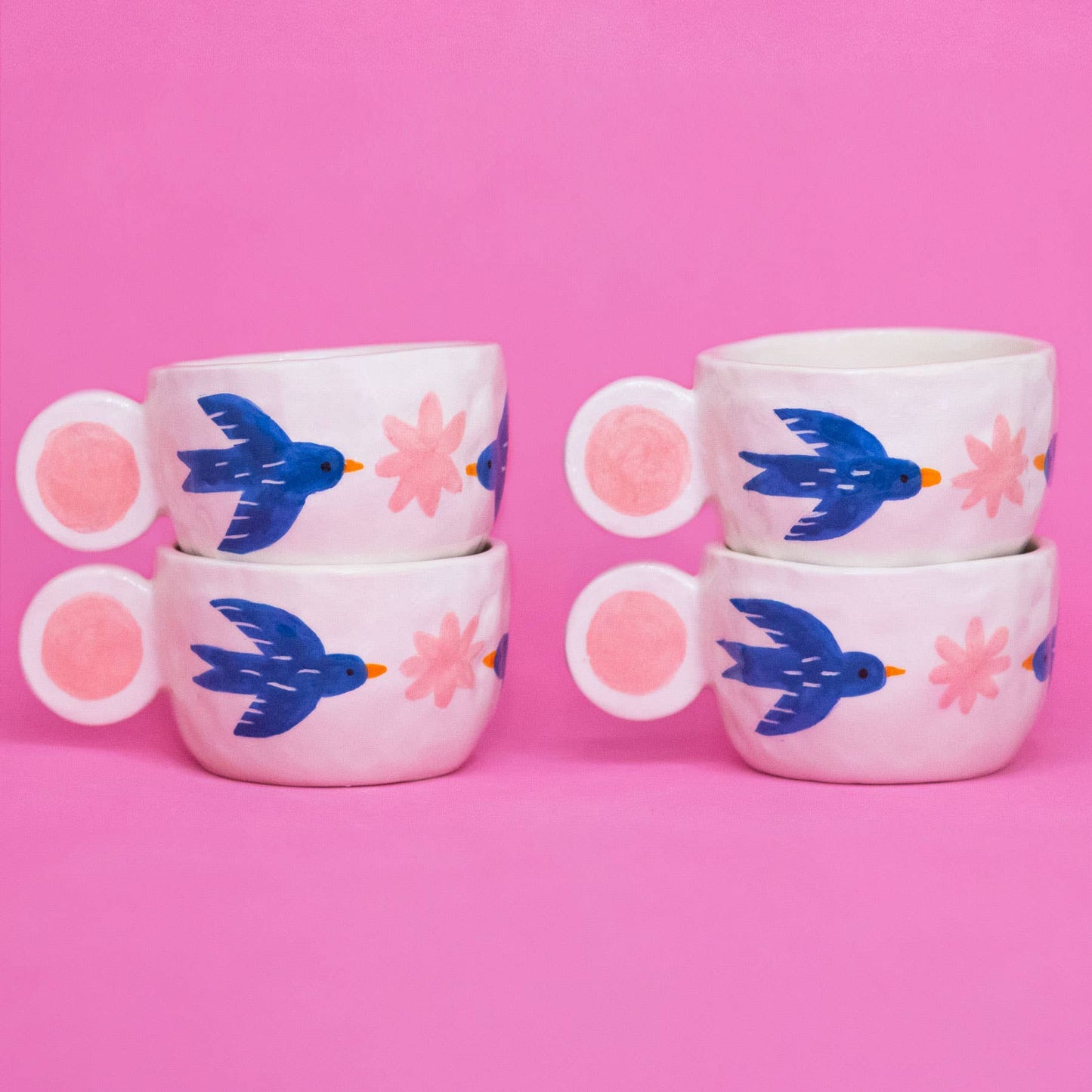 Tasse en céramique avec oiseaux - Ana Seixas