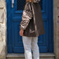 Poncho de pluie court Damier Kaki - Poule Party