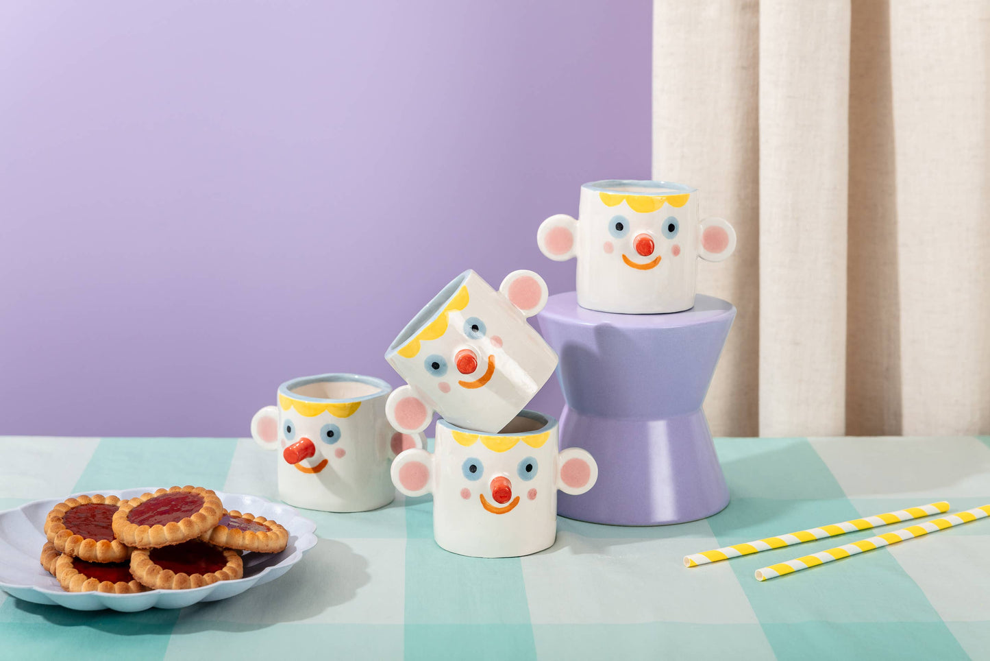 Happy Face/Petit pot en céramique