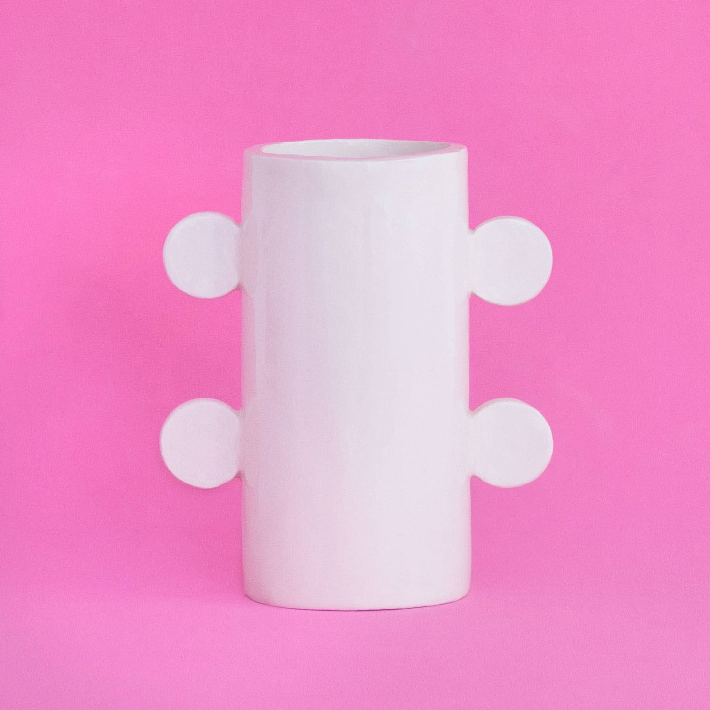 Double face avec oreilles orange et bleu/Vase en céramique - Ana Seixas