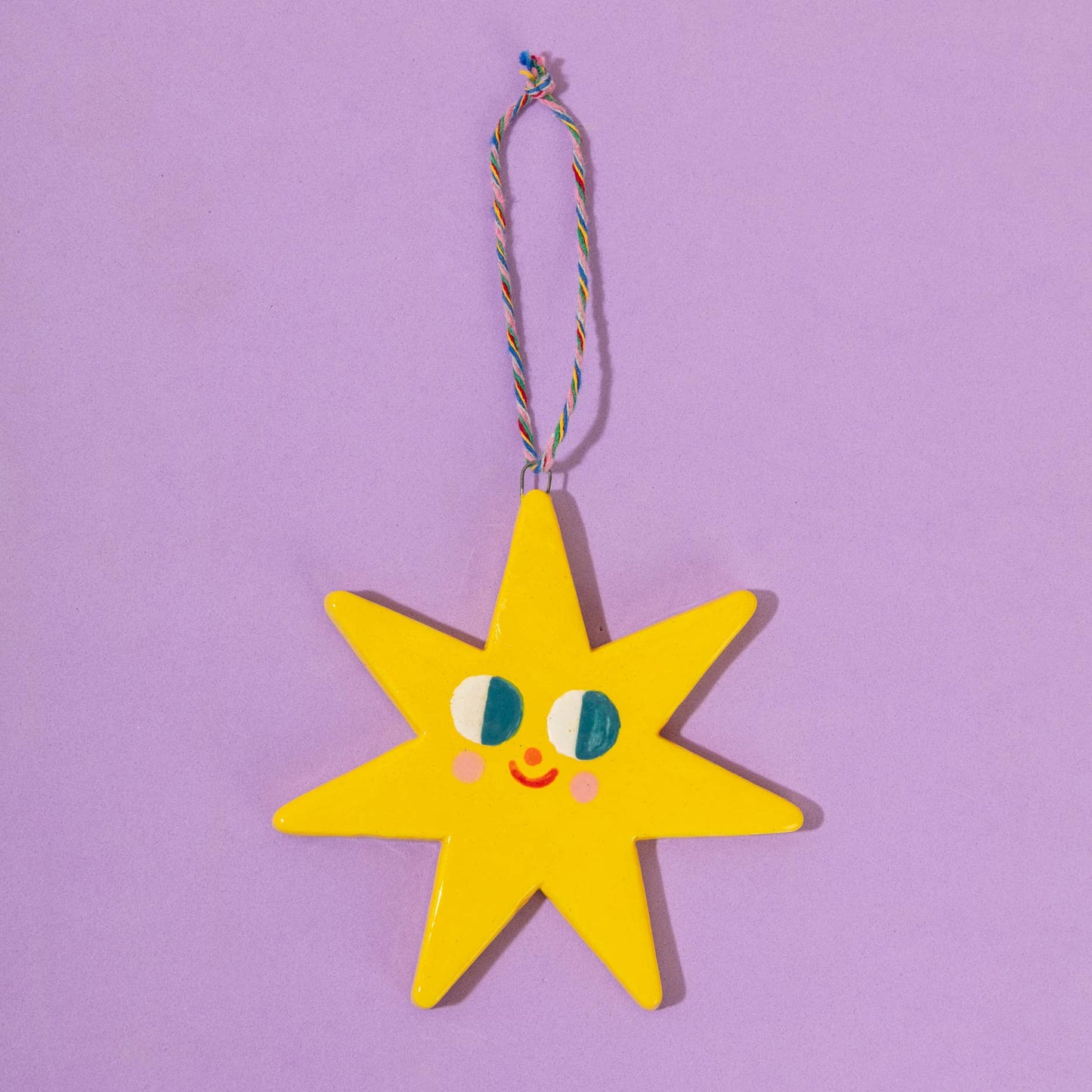 Grande Étoile Brillante / Ornements Suspendus en Céramique