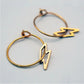 Boucles d'oreilles Créoles Eclairs Creux - Adorabili Paris