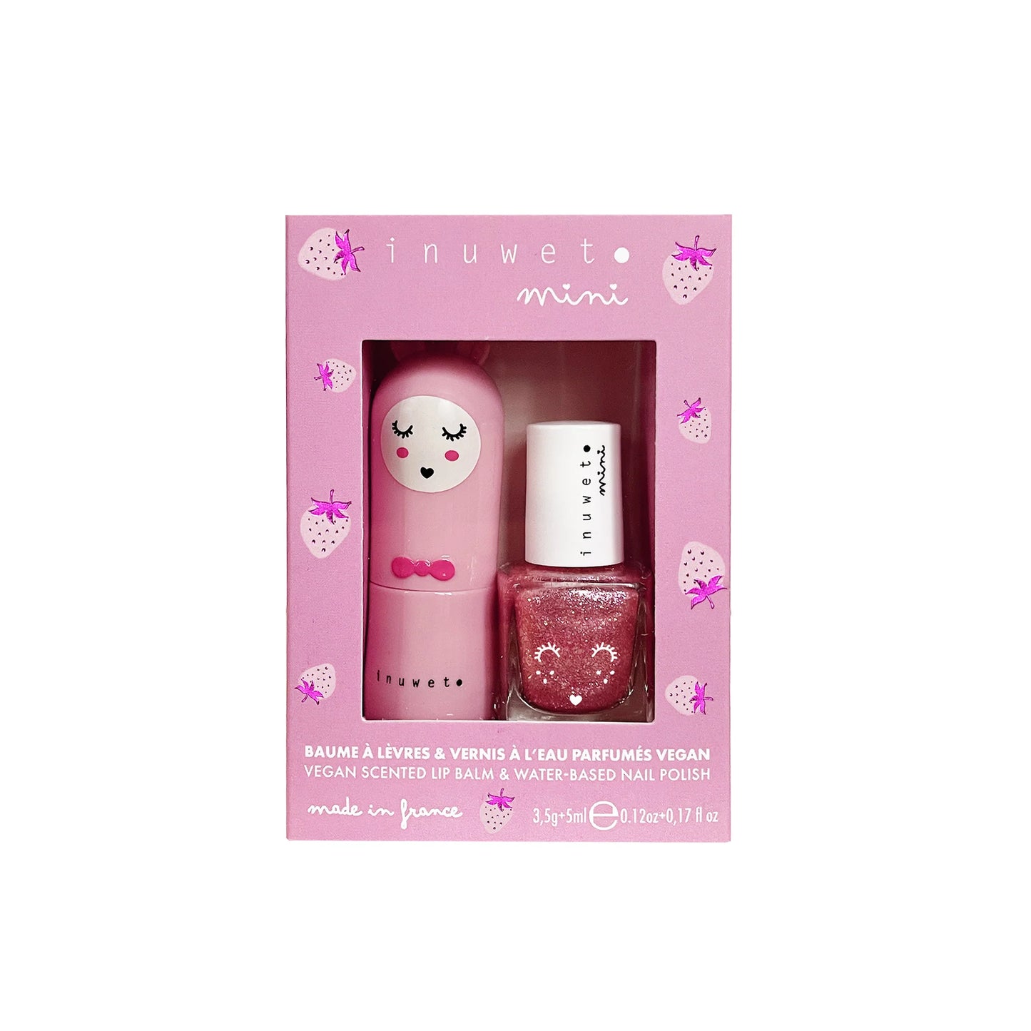 COFFRET DUO VERNIS BAUME FRAISE - INUWET