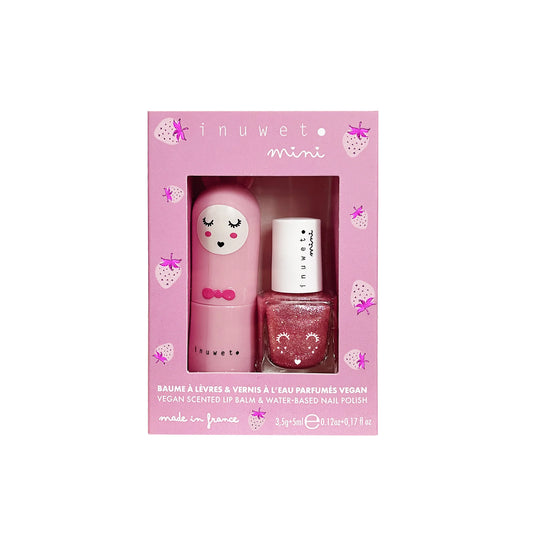 COFFRET DUO VERNIS BAUME FRAISE - INUWET
