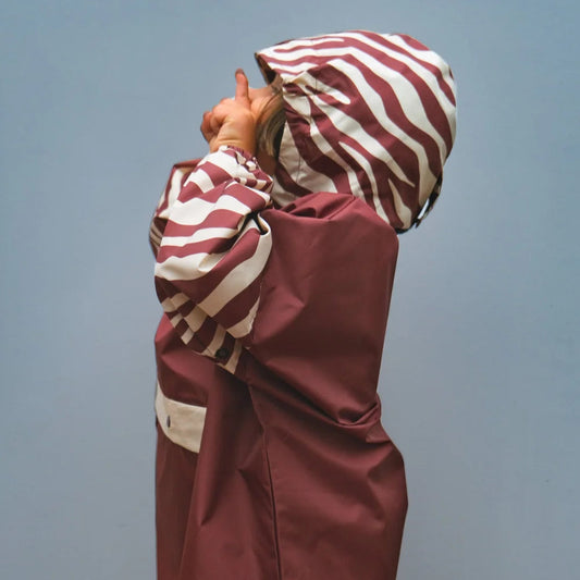 Poncho de pluie long Chocolate Zebra - Poule Party