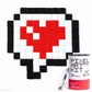 Kit de Mosaïque Pixel art - Love Message heart - Kubbick