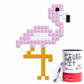 Kit de Mosaïque Pixel art - Flamingo le Flamant rose - Kubbick